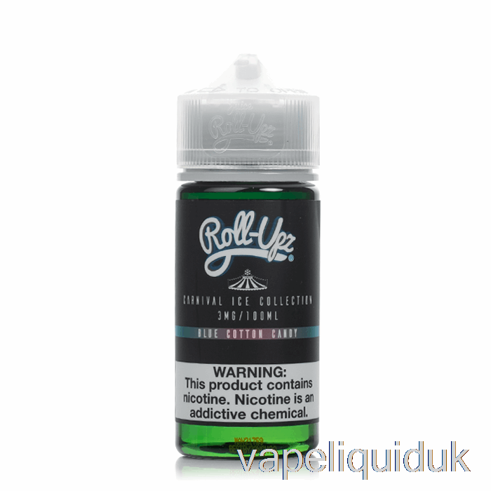 ICE Blue Cotton Candy - Carnival - Juice Roll Upz - 100mL 3mg Vape Liquid